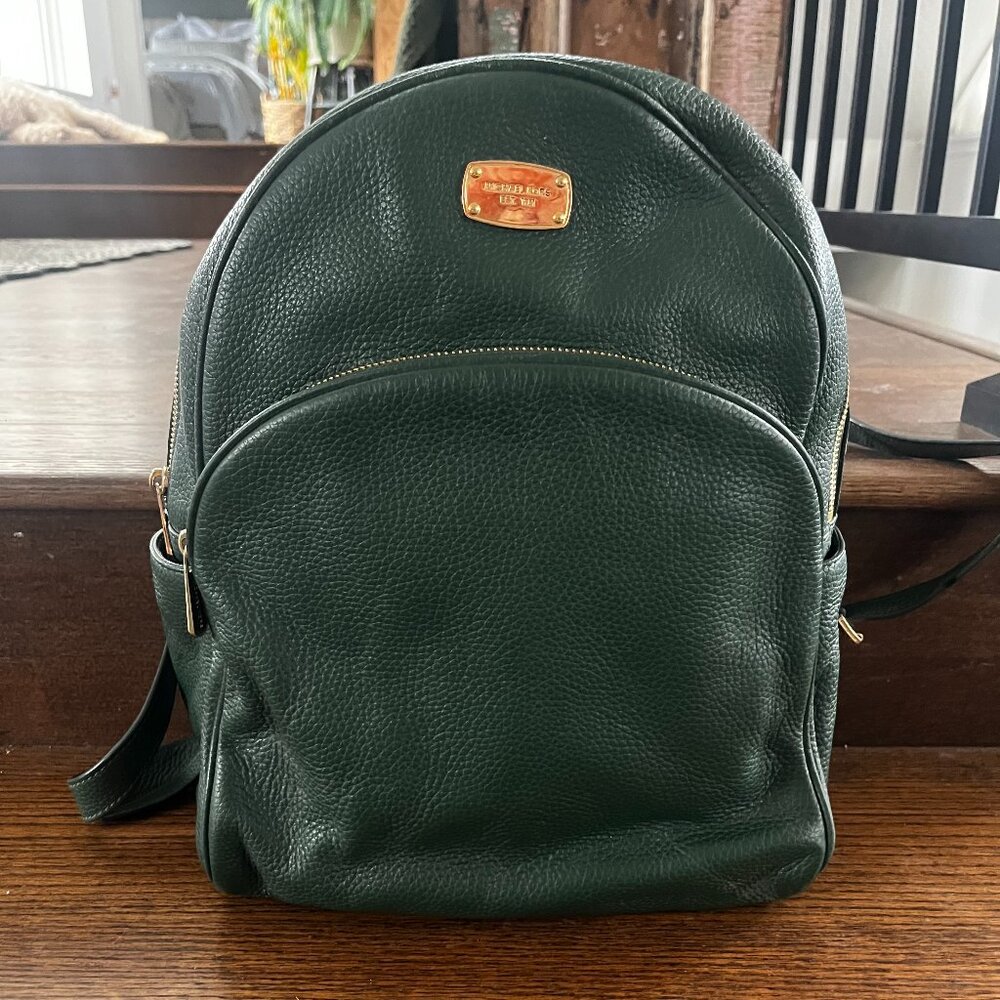 Michael Kors leather backpack hunter green